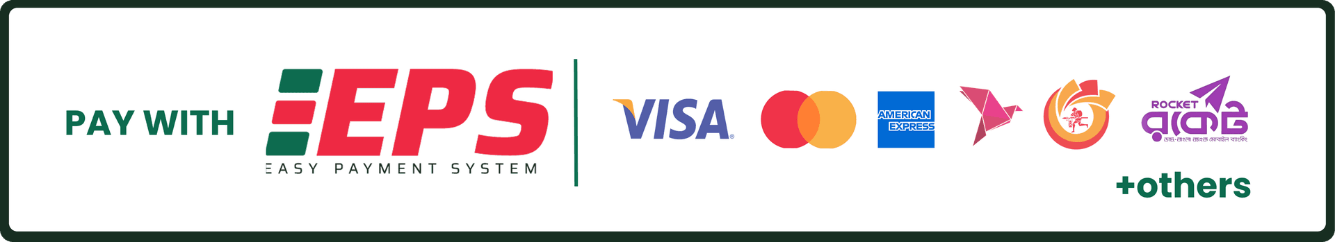 Pay with EPS — Visa, Mastercard, American Express, Rocket, and more